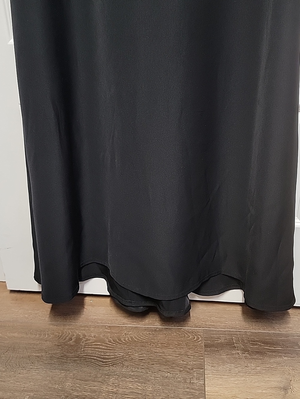 TADASHI SHOJI NWT LACE & CREPE A-LINE GOWN BLACK/NUDE SZ 16 $358 Retail - Picture 7 of 16